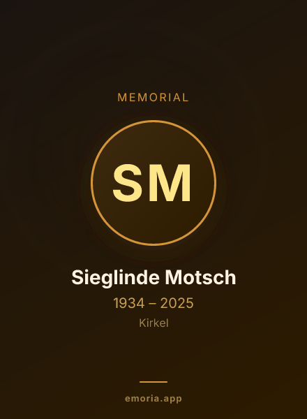 Memorial portrait of Sieglinde Motsch