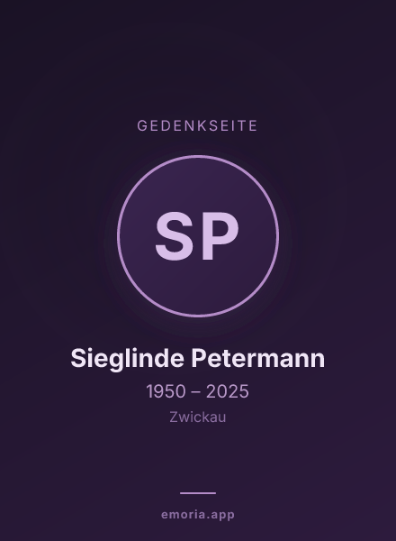 Gedenkportrait von Sieglinde Petermann
