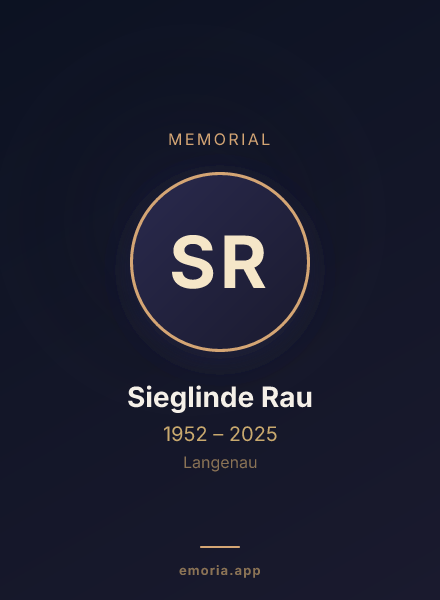 Memorial portrait of Sieglinde Rau