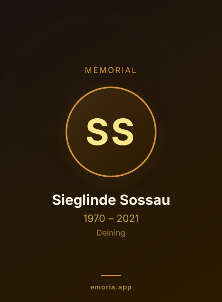 Memorial portrait of Sieglinde Sossau