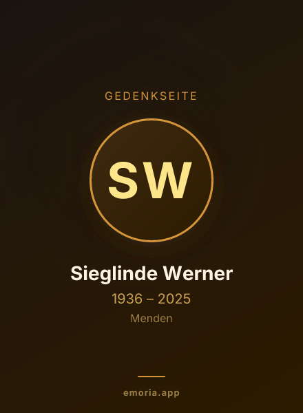 Gedenkportrait von Sieglinde Werner