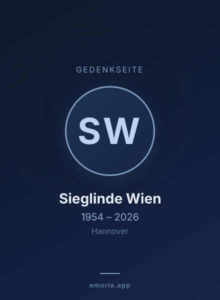 Gedenkportrait von Sieglinde Wien