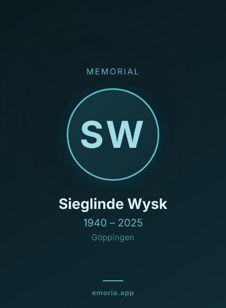 Memorial portrait of Sieglinde Wysk