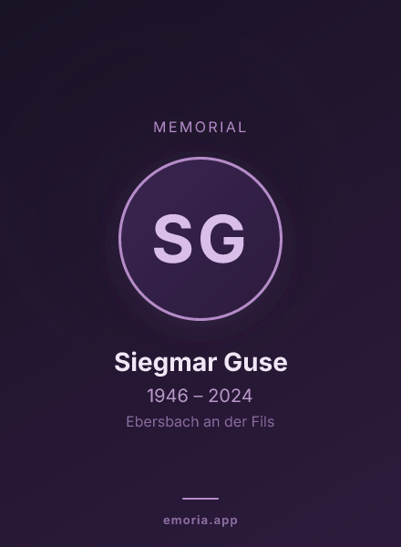 Memorial portrait of Siegmar Guse