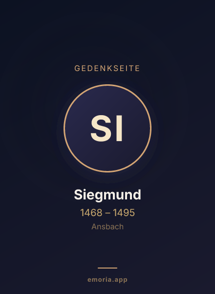Gedenkportrait von Siegmund