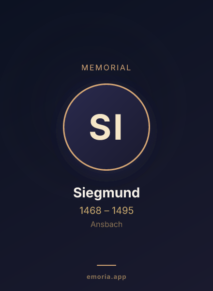 Memorial portrait of Siegmund