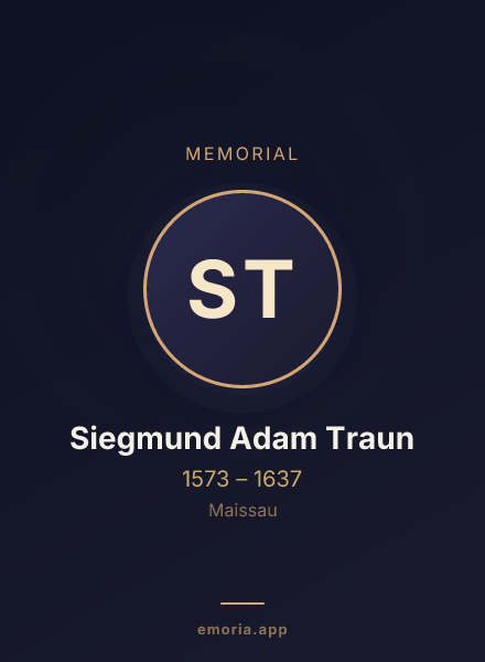 Memorial portrait of Siegmund Adam Traun