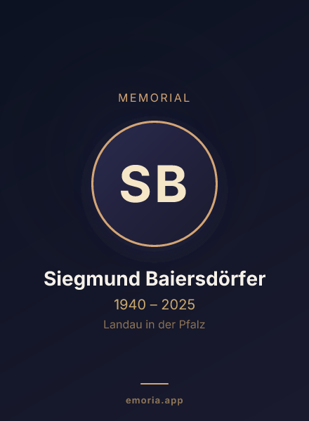Memorial portrait of Siegmund Baiersdörfer