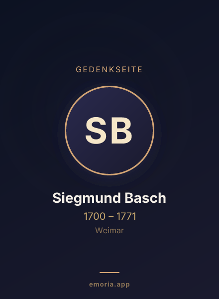 Gedenkportrait von Siegmund Basch