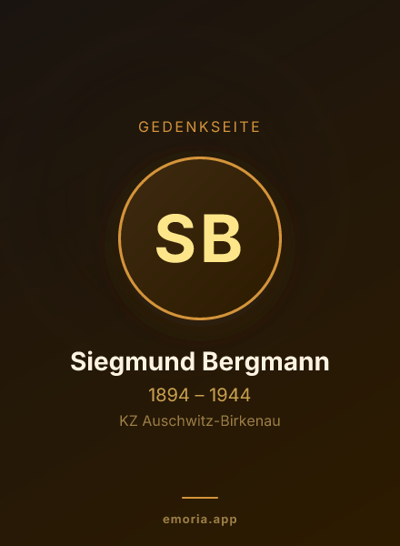 Gedenkportrait von Siegmund Bergmann