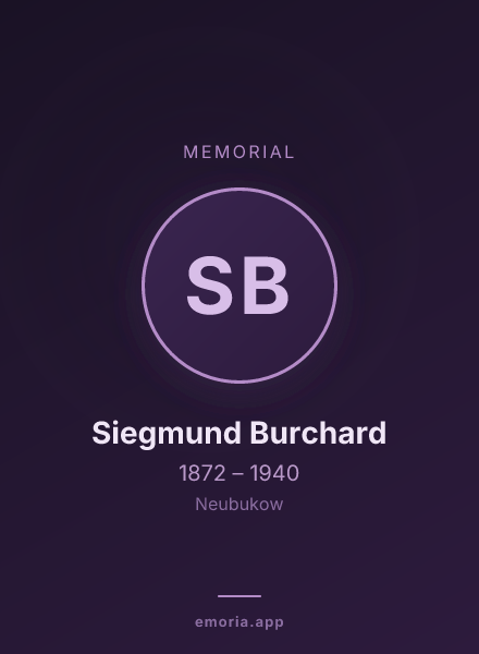 Memorial portrait of Siegmund Burchard