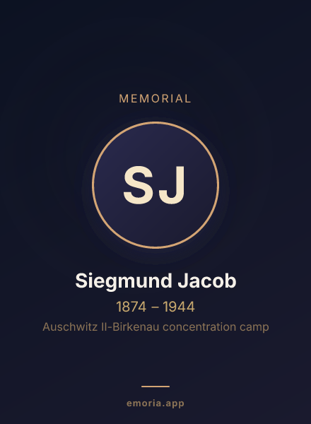 Memorial portrait of Siegmund Jacob
