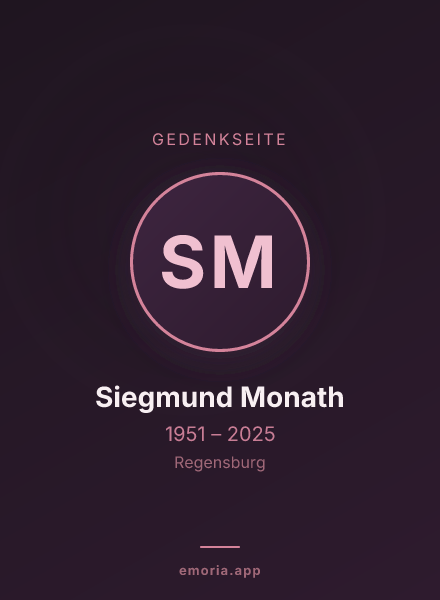 Gedenkportrait von Siegmund Monath