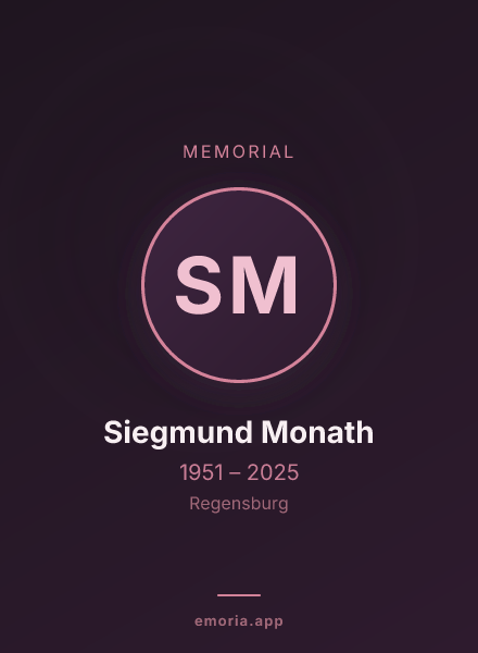 Memorial portrait of Siegmund Monath