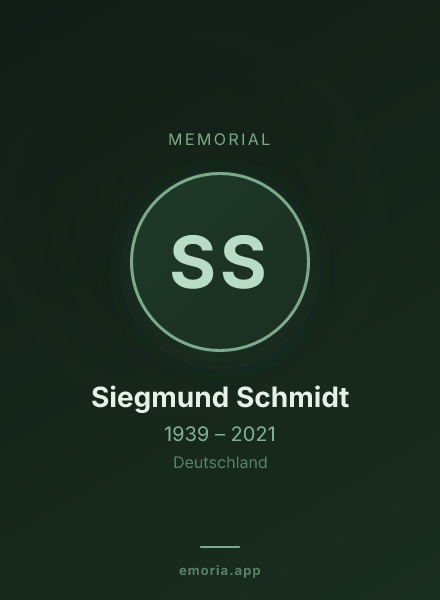 Memorial portrait of Siegmund Schmidt