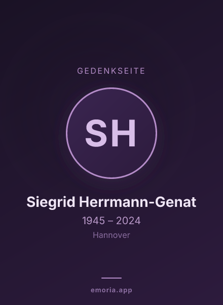 Gedenkportrait von Siegrid Herrmann-Genat