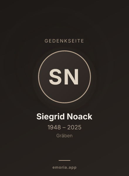 Gedenkportrait von Siegrid Noack