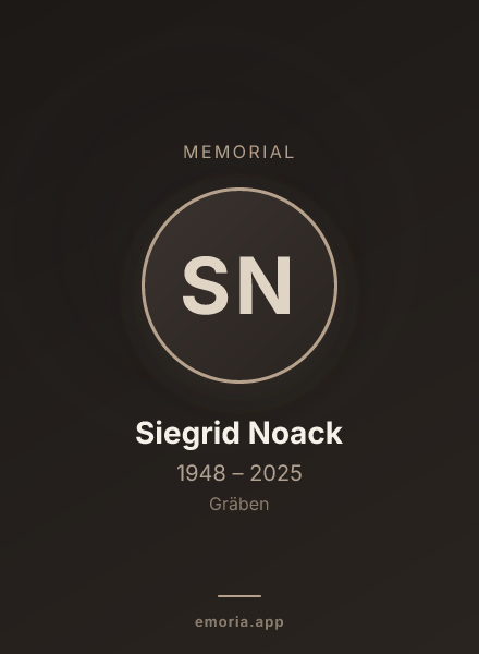 Memorial portrait of Siegrid Noack