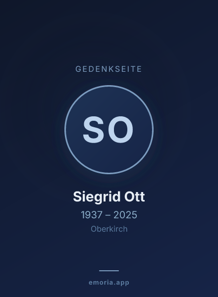 Gedenkportrait von Siegrid Ott