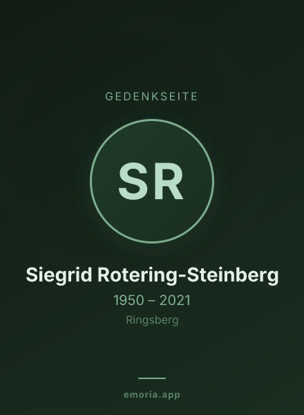 Gedenkportrait von Siegrid Rotering-Steinberg