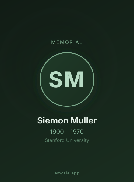 Memorial portrait of Siemon Muller