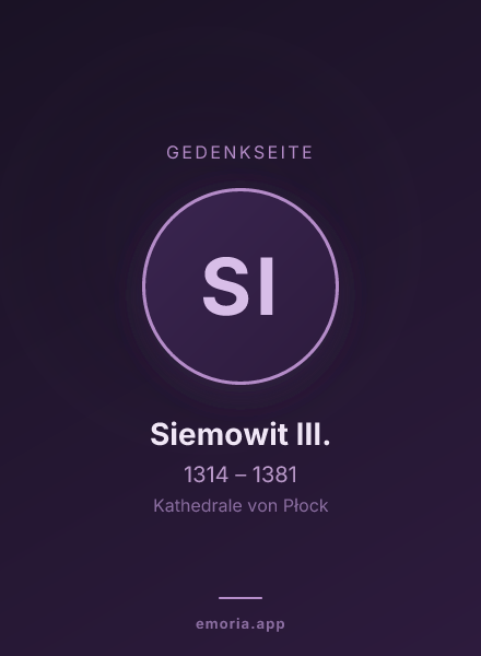 Gedenkportrait von Siemowit III.