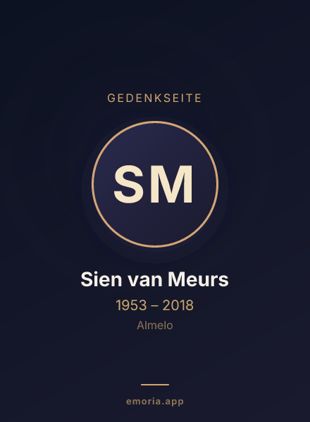 Gedenkportrait von Sien van Meurs