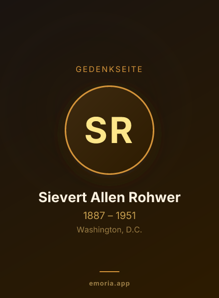 Gedenkportrait von Sievert Allen Rohwer