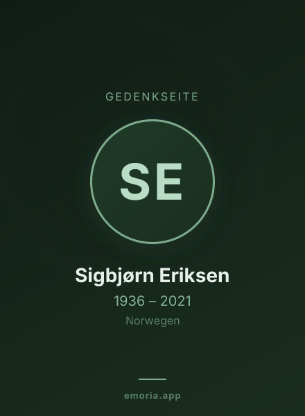 Gedenkportrait von Sigbjørn Eriksen