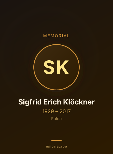 Memorial portrait of Sigfrid Erich Klöckner