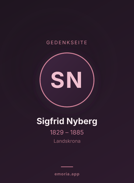 Gedenkportrait von Sigfrid Nyberg