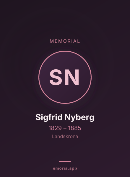 Memorial portrait of Sigfrid Nyberg