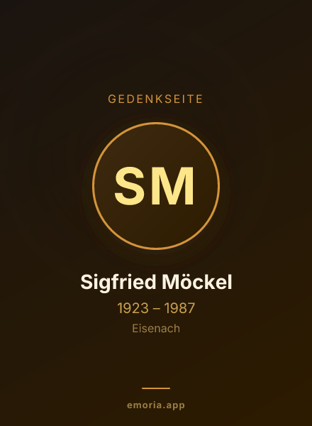 Gedenkportrait von Sigfried Möckel