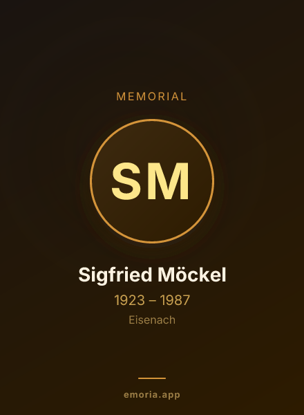 Memorial portrait of Sigfried Möckel