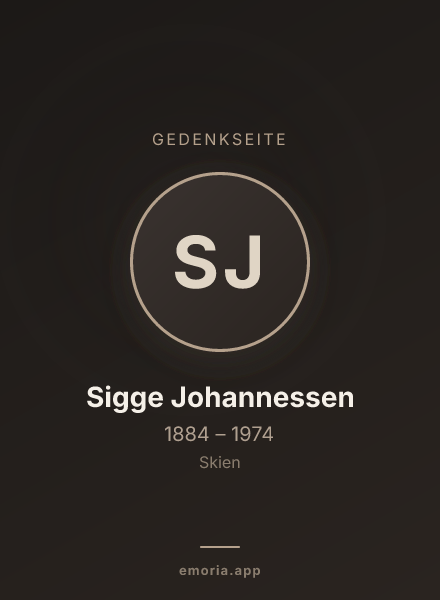 Gedenkportrait von Sigge Johannessen