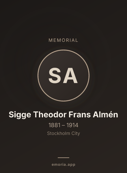 Memorial portrait of Sigge Theodor Frans Almén