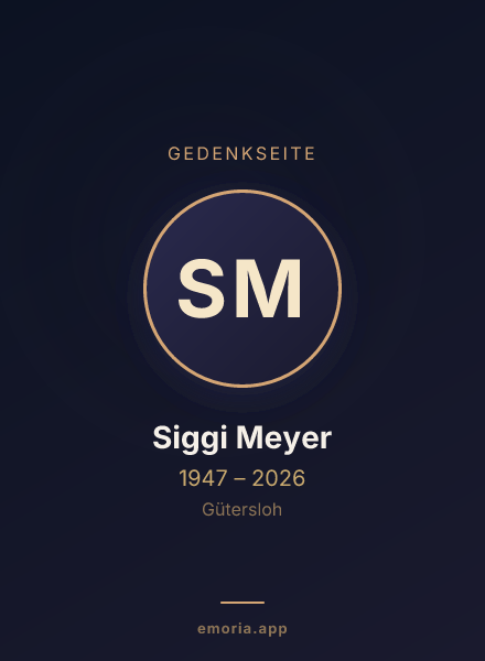 Gedenkportrait von Siggi Meyer