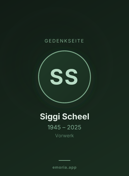 Gedenkportrait von Siggi Scheel