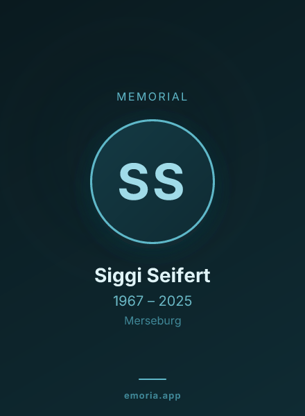 Memorial portrait of Siggi Seifert