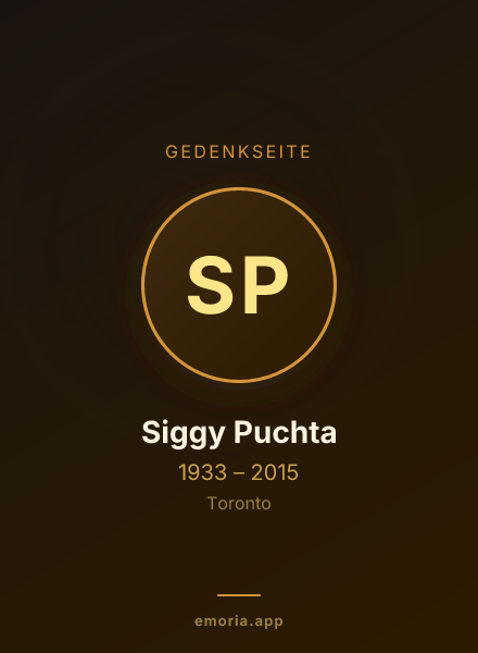 Gedenkportrait von Siggy Puchta