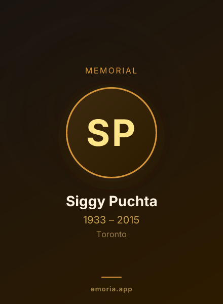 Memorial portrait of Siggy Puchta