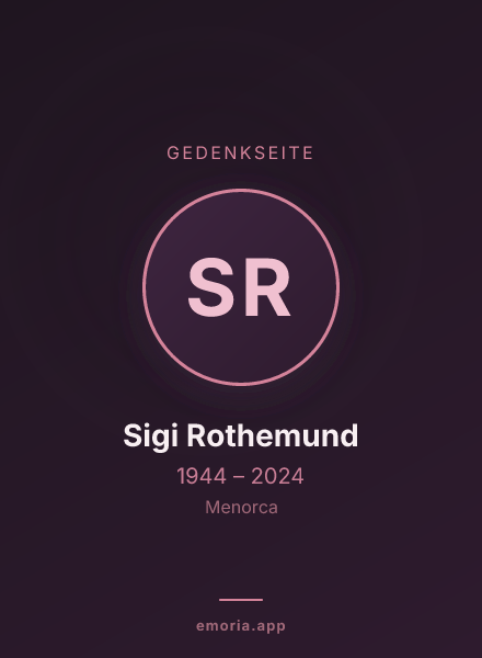 Gedenkportrait von Sigi Rothemund