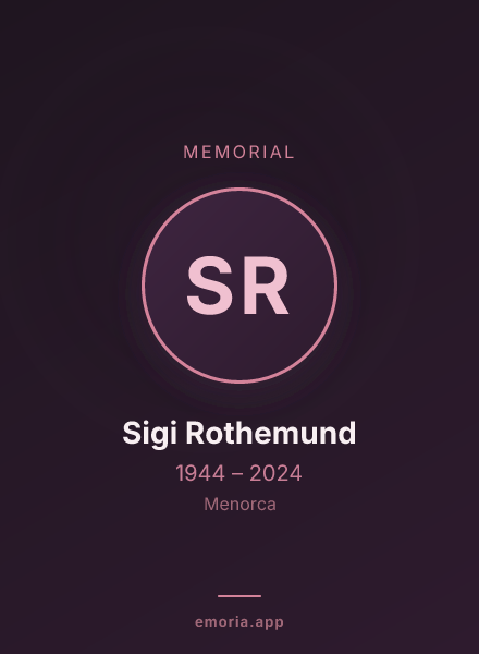 Memorial portrait of Sigi Rothemund