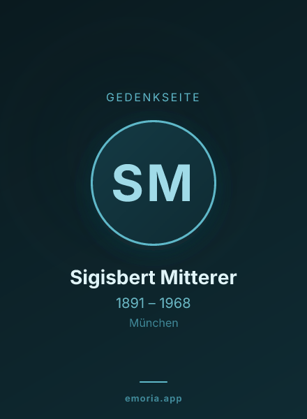 Gedenkportrait von Sigisbert Mitterer