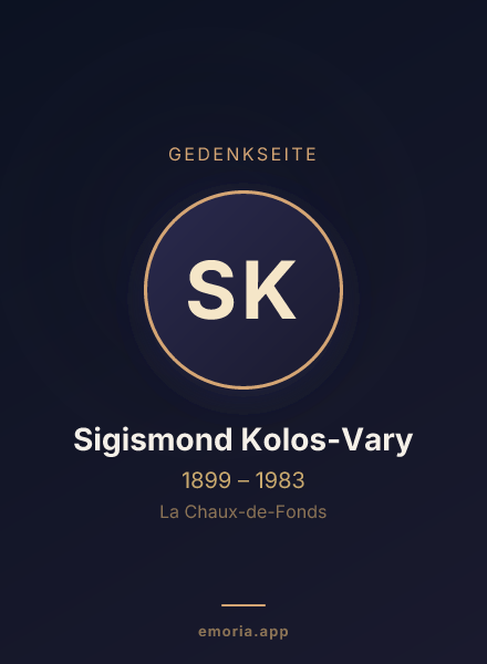 Gedenkportrait von Sigismond Kolos-Vary