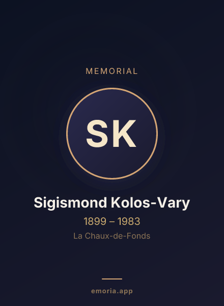 Memorial portrait of Sigismond Kolos-Vary