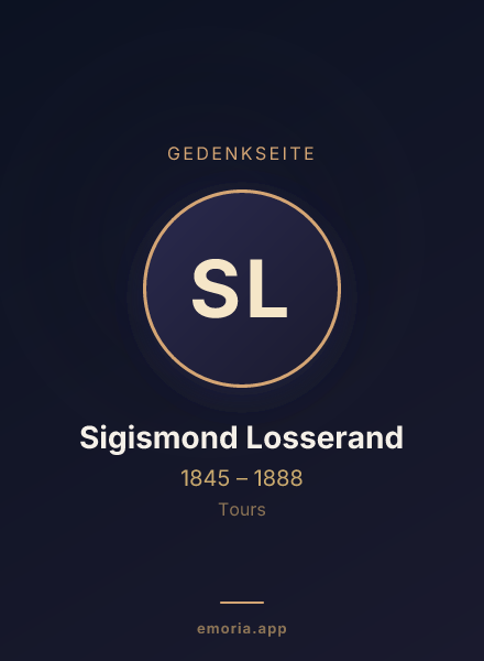 Gedenkportrait von Sigismond Losserand
