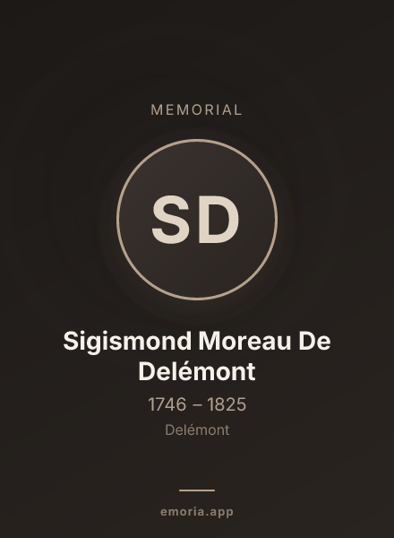 Memorial portrait of Sigismond Moreau De Delémont