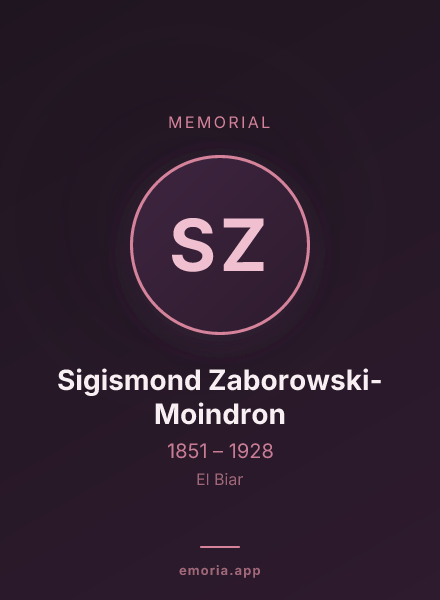 Memorial portrait of Sigismond Zaborowski-Moindron