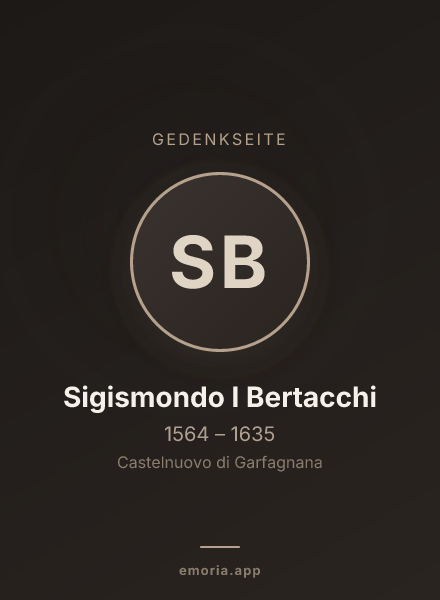 Gedenkportrait von Sigismondo I Bertacchi